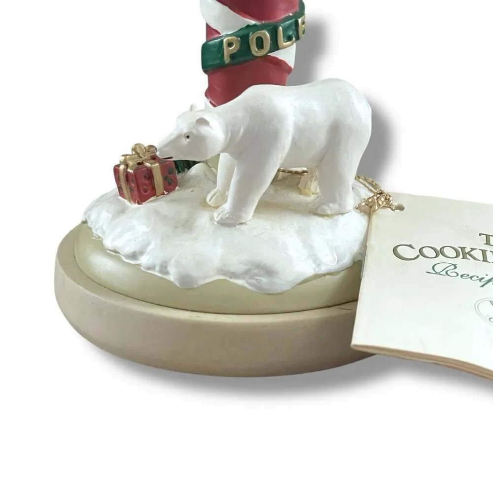 Vintage 1995 Brown Bag Cookie Art Stamp #13 North Pole House Polar Bear Ceramic